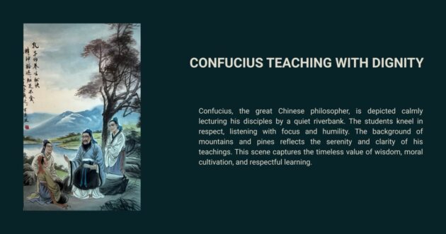 Confucius Teaching With Dignity