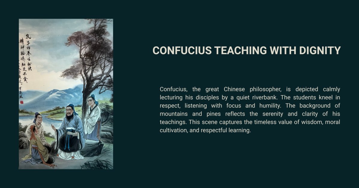 Confucius Teaching With Dignity