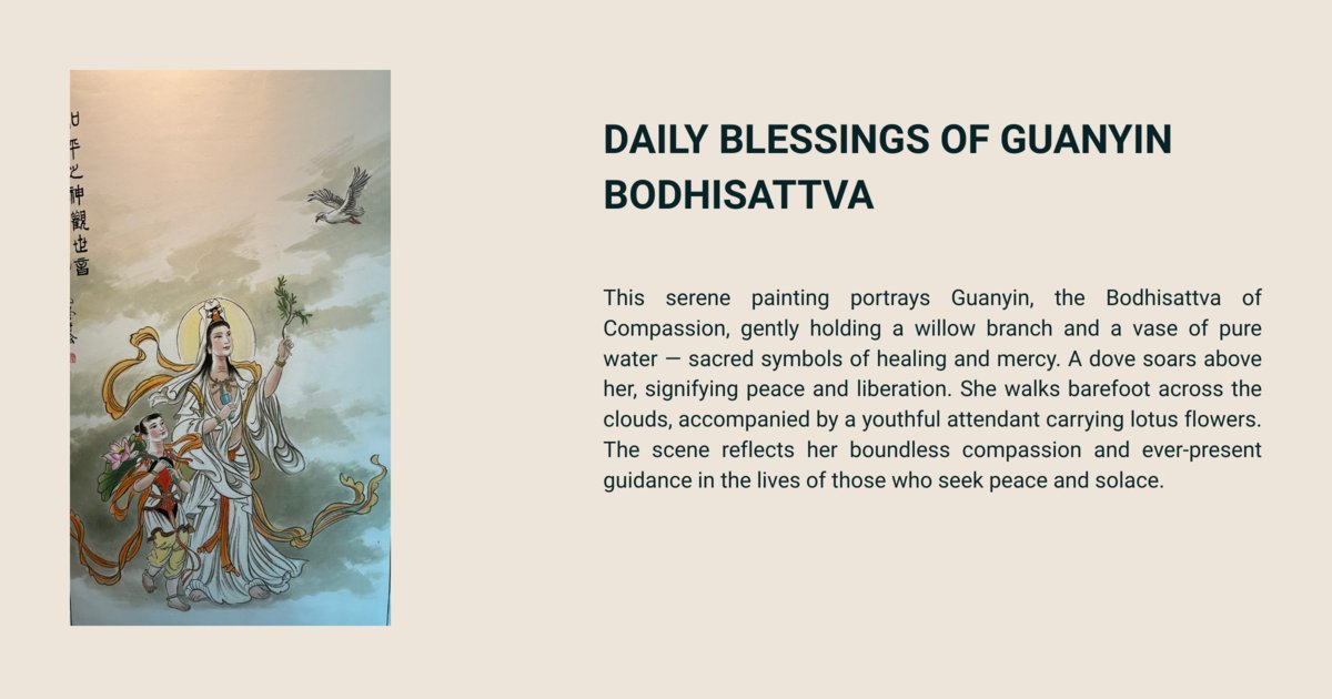 Daily Blessings Of Guanyin Bodhisattva