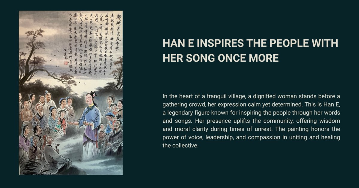 Han E Inspires The People With Her Song Once More