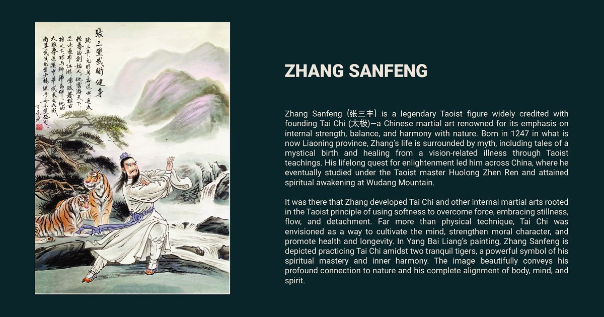 Zhang Sanfeng - Unlock the Essence of Chinese Art in Singapore!