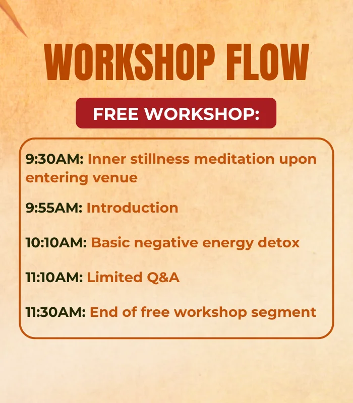 NEGATIVE ENERGY DETOX WORKSHOP