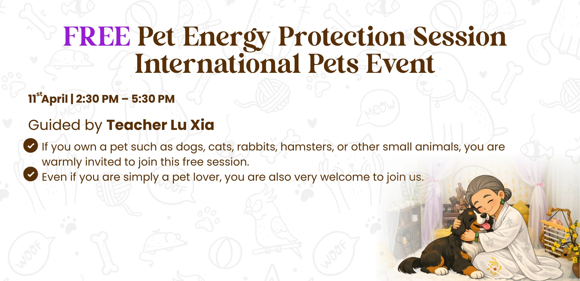 International Pets Day Event - Harmonious Energy Protection For Pets & Families